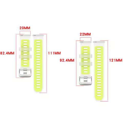 20 22mm Jelly Color Sports Strap For Huami Amazfit GTR mini / GTR 4 3 Pro 2 2e Transparent Silicone 