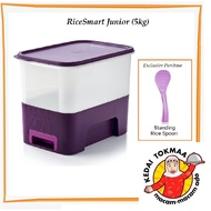 KT Tupperware RiceSmart Junior 5kg Rice Smart Tong Beras Rice Dispenser Rice Bucket