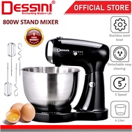 DESSINI ITALY 5 Speed Electric Stand Mixer Egg Beater Blender Grinder Dough Whisk Mesin 4L Bowl Pengadun Bancuh Telur