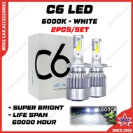 For Perodua Viva (Head Lamp) C6 LED Light Car Motor Headlight Auto Head light Lamp 6500k White Light