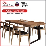 Wagner 5cm Pine Wood Dining Table 1.2m to 2.2m