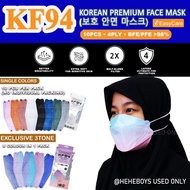 🥇【EASY CARE KF94 HEADLOOP MASK】4ply Head Loop KF94 Mask Hijab Face Mask 3D Fish Mask Korea KF94 Facemask Adult Mask