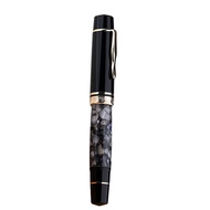 ปากกาหมึกซึมลูกสูบทองแดง Moonman P139 # 6 # 8 EF/F/M Nib Brass Piston Gift Pen สีเทา