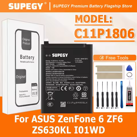 C11P1806 Battery For ASUS ZenFone 6 ZF6 ZS630KL I01WD Repair Part high capacity Capacity Phone Batte