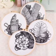 Embroidery, Simple Black Pattern Embroidery Kit, DIY Handmade, Beginner Embroidery Kit, Adult Embroi