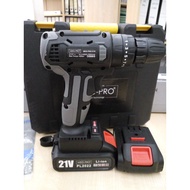 MEG PRO 21V CORDLESS IMPACT DRILL WITH 2 PCS BATTERY / DRILL BIT / CORDLESS DRILL / DRILL / IMPACT D