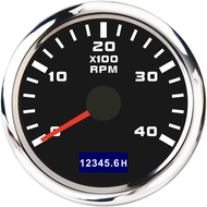 TURE <br> 52mm Pointer Tachometer 0-4000 RPM Outboard Speedometer 9-32V with Red Backlight Odometer 