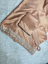 Mukena Dewasa Bahan Sutra mix brukat Jumbo SAHIRA Renda Mewah