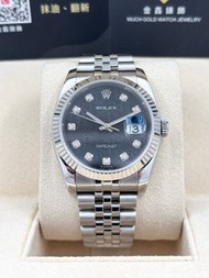 二手 Used ROLEX 勞力士 Datejust 116234 黑色 電腦面 鑽石字  2010年 淨錶 Watch Only