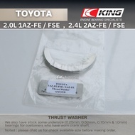 KING Bearings – Thrust Washer set for TOYOTA 1AZFE 1AZFSE 2AZFE 2AZFSE 2AZFXE engines in CAMRY RAV 4