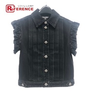 香奈兒 2024秋冬系列 串珠 Gripoa 紐扣水洗牛仔荷葉邊外套