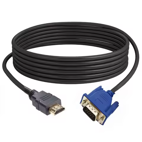 1PC 1.8 M 6ft HDMI TO VGA Connection Cable Suitable For All HDMI VGA Display Output Devices HDMI-com