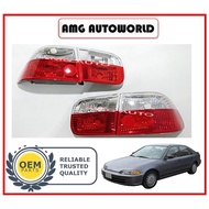 Honda Civic 1992 1993 1994 1995 SR4 EG6 EG EG9 Sonar Taiwan Diamond Tail Lamp Taillight Lampu Belakang ( Red + Clear )