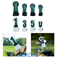 KAREN Golf Club Head, Multifunctional Portable Golf Club Cover,  PU Leather 1 3 5 U Embroidered Hybr