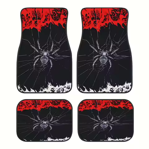 Spider Pattern Car Floor Mat, Water Absorption, Non Slip, Cool Car Decoration Accessories.