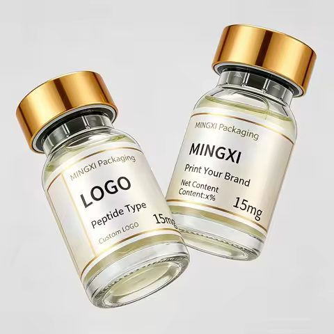 Waterproof Vinyl Private Logo Stickers Custom HD Printing Labels for 3ml 10ml Peptide Nutraceutical 