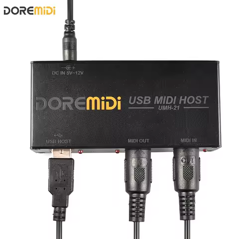 DOREMiDi High-Speed USB MIDI Host Box MIDI Host USB To MIDI Converter UMH-21 Compatible All Devices 