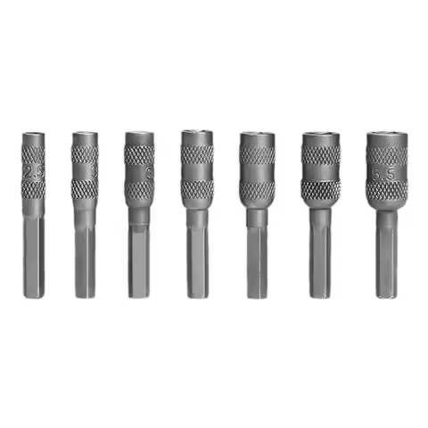 7pcs 2.5-5.5mm High Strength Socket Hexagon Shank Nut Driver Part .Y1QB
