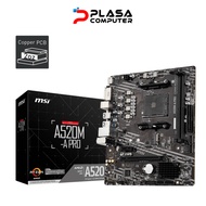 MAINBOARD MOBO MOTHERBOARD MSI A520M-A PRO AM4 Support Ryzen Gen 3 & 5, DDR4, Micro ATX Original Off