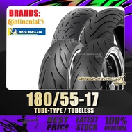 TAYAR 180/55-17, 180/55ZR17, 180/55R17 CONTINENTAL CONTI-MOTION/MICHELIN PILOT STREET/ROAD 6/GT TUBE