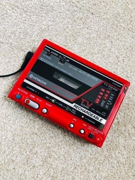超極罕紅色Hitachi CP55R cassette recorder 懷舊 隨身聽錄音帶錄音機不是Sony Walkman Discman MD
