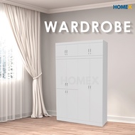 FREE INSTALL Almari Baju 5x8 Wardrobe Swing Door Cabinet Clothes 5ft x 8ft Open Door Mirror Cermin C