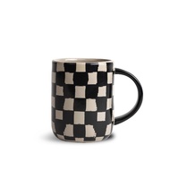 Byon Mug Liz Grid Pattern (Black/Beige)