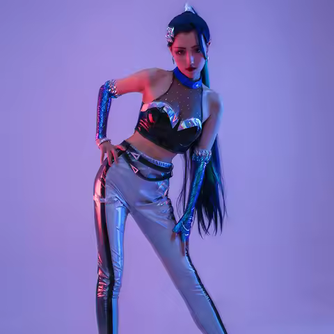 Game LOL KDA Kai'Sa (Kaisa) Cosplay Costume Fashion Women Activity Party Role-playing Clothing Sizes