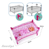 1Set Reborn Doll Bed Baby Toddler Crib Baby Doll Bed Play House Toys Accs