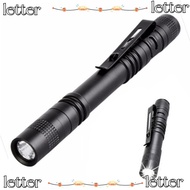 LETTER Pen Shape Flashlight, Mini Waterproof LED Flashlight, Torch Light Pen Clip Lighting Tool LED 