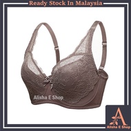 Plus Size Bra Cup D/E #36'~48' Lingerie Women Gathered Antibacterial Bra UnderWired Cotton Lace Thin