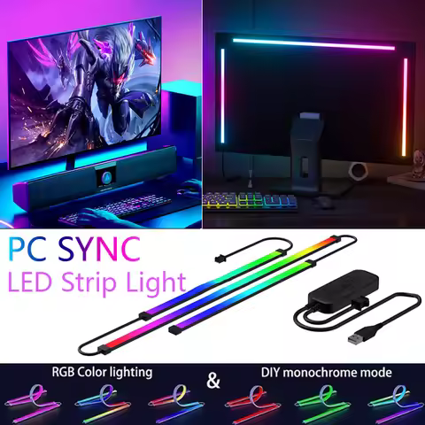 Computer Screen Synchronization Light Strip PC SYNC Backlight Game Room Music SYNC Software Control 