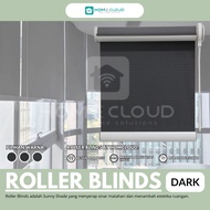 HITAM Roller blind Black Roller Blinds Outdoor Home Blinds Roller Blinds Office Curtains Aesthetic C