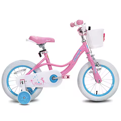 JOYSTAR Fairy Girls Bike for 2-9 Years Old Toddlers and Kids,Kids Bike with Training Wheels, Handbra