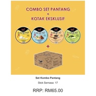 Sambaleena Set Pantang + PERCUMA Kotak Ekslusif (Peria Goreng +Bawang Putih +Ikan Bilis Lada Hitam+Serunding Halia)