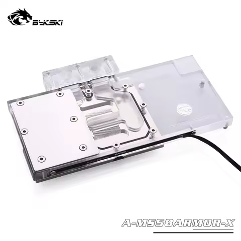 Bykski Full Cover GPU Water Cooling RGB Block for MSI RX580 ARMOR GAMING X A-MS58ARMOR-X