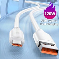 120W USB To Type C Cable Super Fast Charging Data Cord For SamsungS24 HuaweiP40 Honor Xiaomi14 Redmi