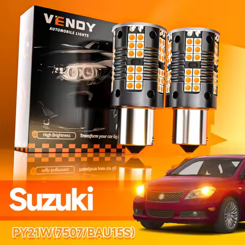 2pcs LED Turn Signal Light Blub Lamp Canbus PY21W 7507 BAU15S For Suzuki Alto Baleno Celerio Kizashi