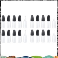 20Pcs Precision Tip Applicator Bottles, 10Ml/0.34Oz Dispensing Needle Bottle PET Empty Glue Bottle w