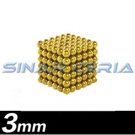 Neodymium ball magnets round 3mm YELLOW 216Pcs cub puzzles