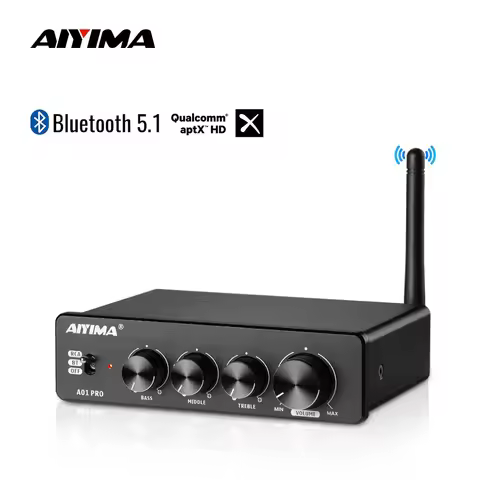 AIYIMA Audio A01 PRO A01 TPA3116D2 Bluetooth Power Amplifier HIFI Sound Amplifier Stereo Class D Hom