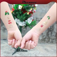 phenovo Lots 8 Lovely Christmas Temporary Transfer Stickers Santa Elk Decals Set