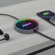 Essager 15W Mag Wireless Charger with RGB Lights for iPhone 16/15/14