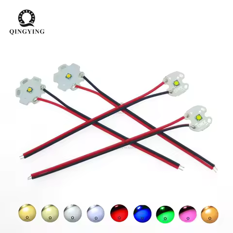 5pcs-10pcs 1W-3W 3535 LED Diodes Pre-soldering 10cm Wire With 16mm 20mm PCB White Red Green Blue UV 