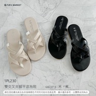 Fufa Shoes &lt; Brand &gt; 1PL230 Double Cross Flip-Flops Flat Slippers