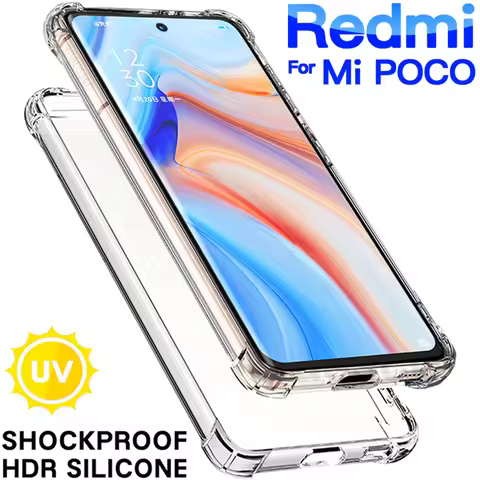 Shockproof Cover For Clear Case Xiaomi Redmi Note 11 9 8 7 10 12 Pro Poco X3 F3 F4 X4 Gt X5 M4 M5 Mi