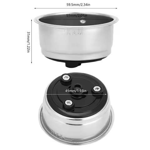 51MM Removable Stainless Steel Coffee Machine Accessories Filter Basket Replacement Filters Basket C