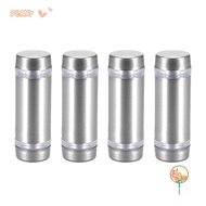 PEONY-HOME 4pcs Double Head Standoff Screws, 12x40mm 30mm Acrylic Glass Nails, Smooth M8x15mm Stainless Steel Silver Wall Mount Sign Holders