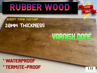 LH WOOD Rubber Wood rubberwood Kayu Getah Kaya Getah Cut to Size Vanished 20mm Solid Wood Table Kitc