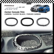 Perodua Myvi 2011-2017 Center Console Trim Gear Box Cover Carbon Fiber Black Interior Accessories La